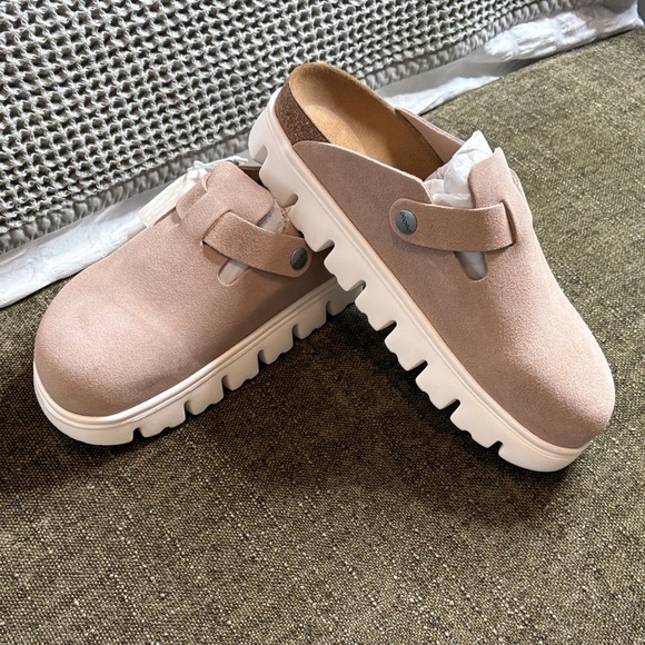 Birkenstock Shoes - Papillio by Birkenstock Boston Chunky Women's Mules in Light Tan